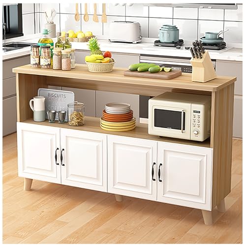 XIGOUZIQU Buffet Cuisine Kücheninsel mit Schränken Kaffeebar for Küchenschrank Sideboard Home Storage Cabinet Storage Pantry for Esszimmer, Wohnzimmer, Eingangsbereich(110x50cm/43.31x19.69in) von XIGOUZIQU