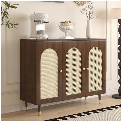 XIGOUZIQU Buffetschrank aus Holz, Wohnzimmer-Beistelltisch, Eingangsbereich, Lagerschrank, Sideboard, Schlafzimmer, dekorative Schränke, for Esszimmer, Küche, Wohnzimmer(D-120CM/47.24in) von XIGOUZIQU