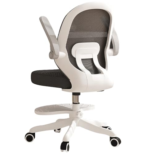 XIGOUZIQU Computerstuh Drehstuhl Atmungsaktiver Mesh-Stuhl, ohne Kopfstütze for maximale Bewegungsfreiheit Stretch Mesh Rückenlehne Armlehnen verstellbar,für Büro Heim Gaming(Black) von XIGOUZIQU