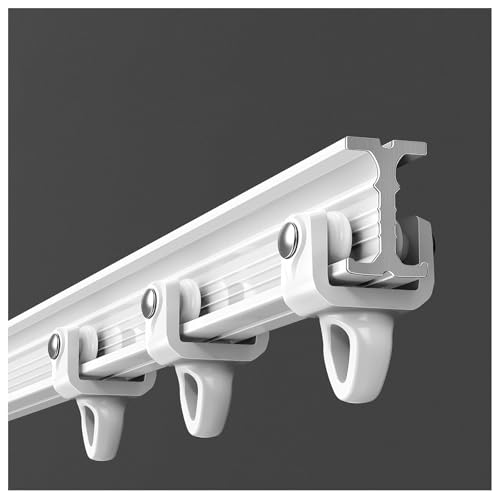 XIGOUZIQU Gebogene Deckenvorhangschiene, Flexible, biegbare Vorhangschiene, Trennwand for Sichtschutz im Schlafzimmer, Deckenmontage for Krankenhausvorhangschienen(2.5m/8.2ft) von XIGOUZIQU