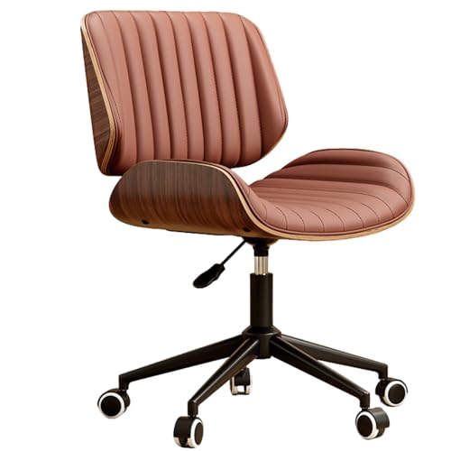 XIGOUZIQU PC Stuhl Schreibtischstuhl for gesundes Sitzen ohne Kopfstütze for maximale Bewegungsfreiheit gepolsterte Sitzfläche,einfache Montagefür Büro Heim Gaming(Orange) von XIGOUZIQU