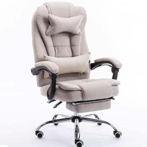 XIGOUZIQU Schreibtischstuhl Bürostuhl Ergonomisch,PC StuhlGaming Stuhl,für gesundes Sitzenmit Lendenwirbelstütze Rückenschonend for Büro Heim Gaming(Beige2) von XIGOUZIQU