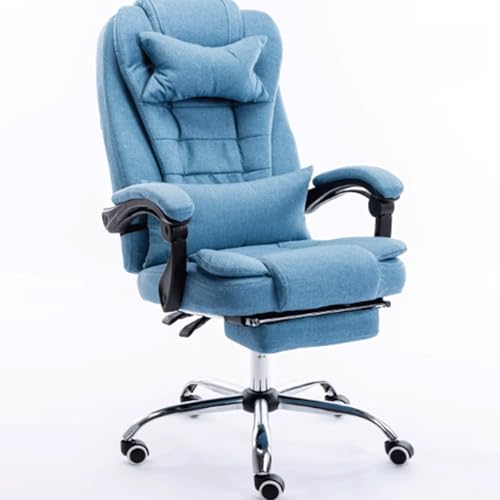XIGOUZIQU Schreibtischstuhl Bürostuhl Ergonomisch,PC StuhlGaming Stuhl,für gesundes Sitzenmit Lendenwirbelstütze Rückenschonend for Büro Heim Gaming(Blue1) von XIGOUZIQU