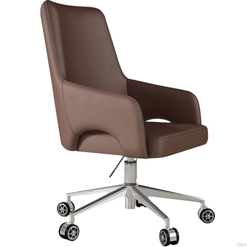 XIGOUZIQU Schreibtischstuhl Drehstuhl PC Stuhl Home Office Lesesessel for gesundes Sitzen einfache Montage for Büro Heim GamingMehrere Farben zur Auswahl verfügbar(Brown) von XIGOUZIQU
