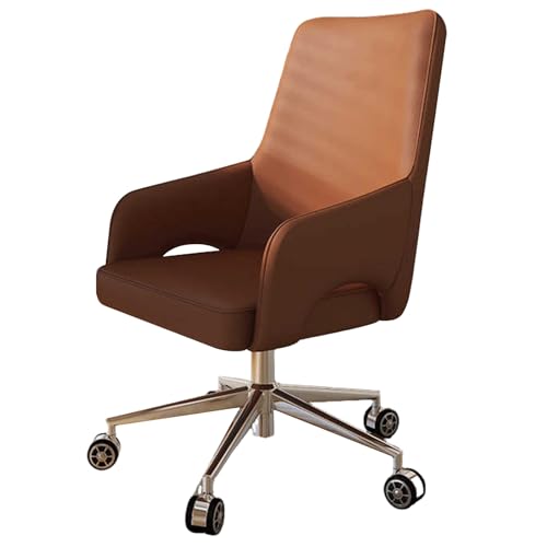 XIGOUZIQU Schreibtischstuhl Drehstuhl PC Stuhl Home Office Lesesessel for gesundes Sitzen einfache Montage for Büro Heim GamingMehrere Farben zur Auswahl verfügbar(Coffee Brown) von XIGOUZIQU