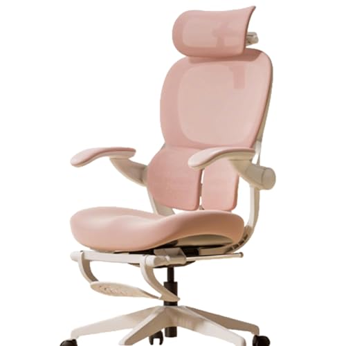 XIGOUZIQU Schreibtischstuhl Netzstuhl Computerstuh Home Office Chair mitVerstellbarerKopfstütze,Armlehnen,Lendenwirbelstütze,Drehstuhl Wippfunktion, gepolsterte Sitzfläche(Gray2) von XIGOUZIQU