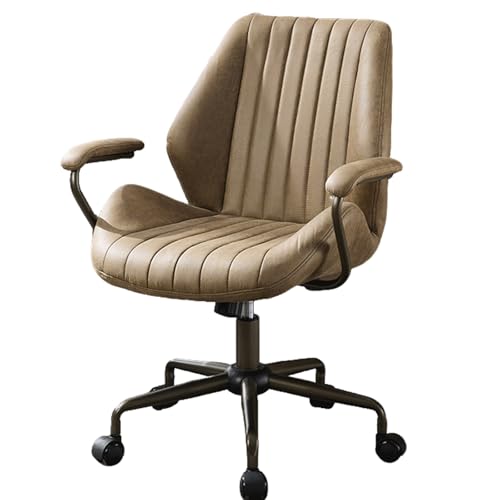 XIGOUZIQU Stuhl for Arbeitszimmer Computerstuh Schreibtischstuhl ohne Kopfstütze for maximale Bewegungsfreiheit for gesundes Sitzen mit breitem Sitzkissen(Green) von XIGOUZIQU
