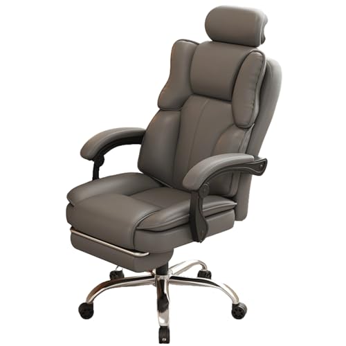 XIGOUZIQU for gesundes Sitzen Schreibtischstuhl Bürostuhl Ergonomisch,Gaming Stuhl, mit Wippfunktion bis 135°gepolsterte Sitzfläche,für Büro Heim Gaming(Gray2) von XIGOUZIQU