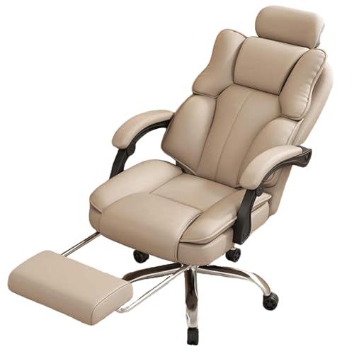 XIGOUZIQU for gesundes Sitzen Schreibtischstuhl Bürostuhl Ergonomisch,Gaming Stuhl, mit Wippfunktion bis 135°gepolsterte Sitzfläche,für Büro Heim Gaming(Khaki2) von XIGOUZIQU