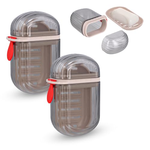 2 Reiseseifenboxen, Tragbare Seifenbox Mit Deckel, Multifunktionale Seifenbox Tragbare Reiseseifenbox für Dusche Badezimmer Reisen Camping Fitnessstudio Seifenbox 2 Reiseseifenboxen, Tragbare Seifenbox Mit Deckel, Multifunktionale Seifenbox Tragbare Reiseseifenbox für Dusche Badezimmer Reisen Camping Fitnessstudio Seifenbox von XIHIRCD