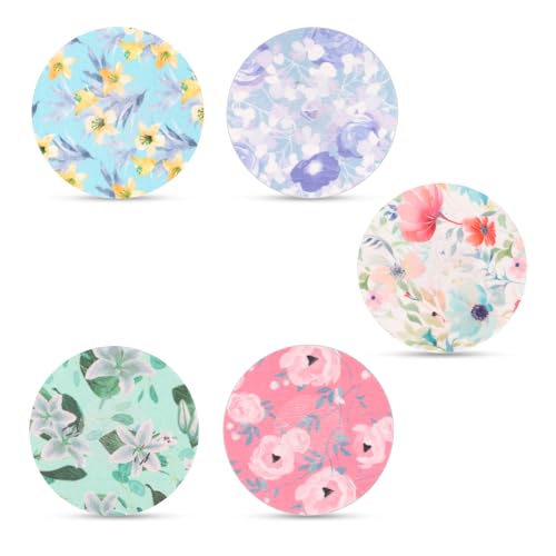 25 Stück Sensor Abdeckungen für Libre 2/3, Wasserdicht Selbstklebende Patches Blumenmuster Blutzuckermessgerät-Patch Schweißfest Sensoraufkleber Overpatch Kompatibel mit Libre (5 Stile) von XIHIRCD