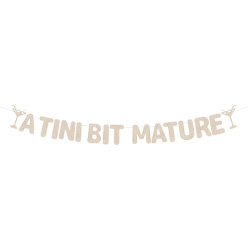 Martini Geburtstagsbanner, Martini Themen Geburtstagsparty Dekorationen Vorgespanntes Geburtstagsbanner Goldenes Glitzer Geburtstagsbanner für Geburtstagsparty Zubehör von XIHIRCD