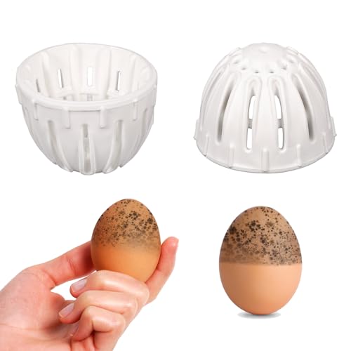 Reinigungsbürste für Eier aus Silikon, Eierschrubber Wiederverwendbar Egg Cleaning Brush Eier Waschmaschine Praktisches Küchenutensil mit Flexiblen Weichen Borsten (Weiß) von XIHIRCD