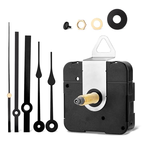 Wanduhr-Reparaturset, 31mm Quarzuhrwerk mit Langer Welle DIY-Wanduhrwerk Uhrwerk-Ersatzset mit 2 Zeigerpaaren Wanduhr-Reparaturset, 31mm Quarzuhrwerk mit Langer Welle DIY-Wanduhrwerk Uhrwerk-Ersatzset mit 2 Zeigerpaaren von XIHIRCD