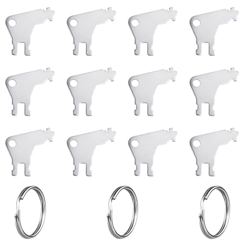 XIHIRCD 12st Schlüssel für Toilettenpapierspender, Metall Papierspender Schlüssel mit 3 Schlüsselringen Toilet Paper Dispenser Key für Waffle Georgia Pacific für Wartungsfachkräfte XIHIRCD 12st Schlüssel für Toilettenpapierspender, Metall Papierspender Schlüssel mit 3 Schlüsselringen Toilet Paper Dispenser Key für Waffle Georgia Pacific für Wartungsfachkräfte von XIHIRCD