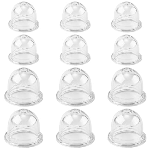 XIHIRCD 12stk Vergaser Pumpe Primer Birne Kompatibel mit WALBRO, Primer-Ballons in 2 Größen für Vergaser Ersatz-Primer-Ballonpumpe für Vergaser Praktisches Zubehör(Transparent) von XIHIRCD
