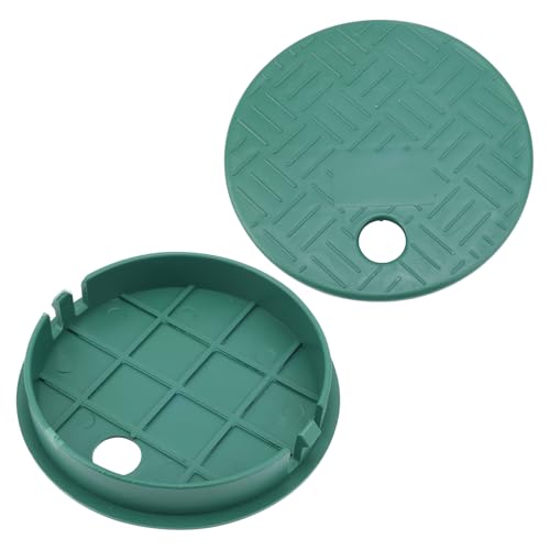 XIHIRCD 2 Stück Sprinkler Ventilabdeckungen, Ventilkasten Deckel für Sprinkler Bewässerungssystem runde Ventilabdeckungen Bewässerungsventil Kastenabdeckung für Garten Außen und Rasensprinkler von XIHIRCD
