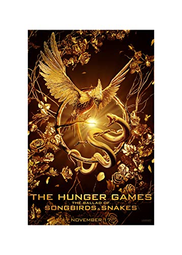 XIHOO Filmposter mit Aufschrift "Hunger Games Ballad of Singbirds and Snakes", Filmposter, Drucke, Schlafzimmerdekoration, Seidenleinwand für Wandkunstdruck, Geschenk, Rahmenposter, 28x43 cm von XIHOO