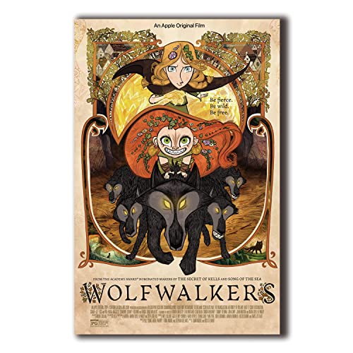 XIHOO Wolfwalkers Filmposter für Heimdekoration, Wandkunst, 28 x 43 cm, rahmenloses Geschenk von XIHOO