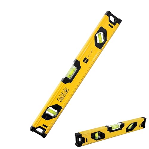 Wasserwaage 400mm / 16 Zoll - Aluminiumlegierung Stabila Level Werkzeug mit Magnetfuß, 3 Bubble Vials 45° 90° 180°, Stoßfeste Torpedo-Wasserwaage für genaues Messen - Gelb/Schwarz Wasserwaage 400mm / 16 Zoll - Aluminiumlegierung Stabila Level Werkzeug mit Magnetfuß, 3 Bubble Vials 45° 90° 180°, Stoßfeste Torpedo-Wasserwaage für genaues Messen - Gelb/Schwarz von XIHXWL