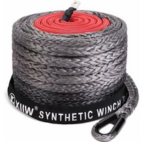 10mm x 28m Synthetik-Kunststoff-Seil 9299KG uhmwpe Seil-Winde Winden 12-Strand 20500 lbs mit Schutzhüllenhaken Synthetikseil Windenseil Forstseil von XIIW