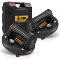 2X 8'' Saugheber mit 2600mAh Akku Elektrisch Glassauger Glasheber Vakuumheber Sauggriff, lcd Display, Vakuum Starker Saugnapf,Max 300KG, für schweres von XIIW