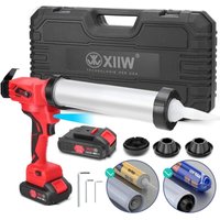 Akku Kartuschenpressen Set, bis zu 7.840N, Silikonspritze für 310 ml Kartuschen, Weichgummi Zylinder max 600 ml, 6-stufig Einstellbar, mit 2x Akku Kartuschenpressen Set, bis zu 7.840N, Silikonspritze für 310 ml Kartuschen, Weichgummi Zylinder max 600 ml, 6-stufig Einstellbar, mit 2x von XIIW