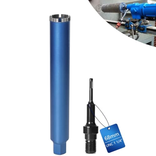 Diamantbohrkrone L 460mm | Ø68mm | 1 ¼ Zoll UNC | mit Turbosegment SDS-PLUS Adapter Kernbohrer Segmenthöhe 10mm Nassbohrkrone Trockenbohrkrone Lasergeschweißte zum Beton Granit Marmor Stein Mauerwerk Diamantbohrkrone L 460mm | Ø68mm | 1 ¼ Zoll UNC | mit Turbosegment SDS-PLUS Adapter Kernbohrer Segmenthöhe 10mm Nassbohrkrone Trockenbohrkrone Lasergeschweißte zum Beton Granit Marmor Stein Mauerwerk von XIIW