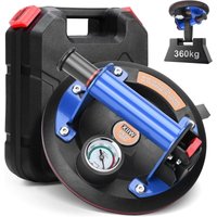 Saugheber Glasheber Metallgriff mit Manometer Max. 360kg, 8'' Vakuum Saugnapf Fliesenheber mit Tragbarer Werkzeugkasten, Glassauger Saughalter Saugheber Glasheber Metallgriff mit Manometer Max. 360kg, 8'' Vakuum Saugnapf Fliesenheber mit Tragbarer Werkzeugkasten, Glassauger Saughalter von XIIW