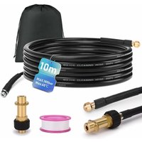 Xiiw - 10m Rohrreinigungsschlauch Set, 180 bar, inkl. Tasche mit M22 Adapter, universal Rohrreinigungsset, kompatibel mit K2 K3 K4 K5 K6 K7 von XIIW