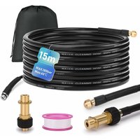 Xiiw - 15m Rohrreinigungsschlauch Set, 180 bar, inkl. Tasche mit M22 Adapter, universal Rohrreinigungsset, kompatibel mit K2 K3 K4 K5 K6 K7 von XIIW