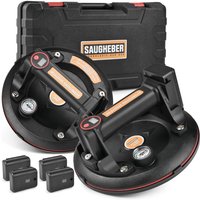 2Stück Profi Elektrischer Saugheber mit 4X 2600 mAh Akku, bis 300 kg, ø200mm, Automatik Doppelte Vakuumheber Saugnapf Hebefenster Glasheber von XIIW