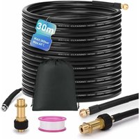 Xiiw - 30m Rohrreinigungsschlauch Set, 180 bar, inkl. Tasche mit M22 Adapter, universal Rohrreinigungsset, kompatibel mit K2 K3 K4 K5 K6 K7 von XIIW
