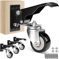 50mm Absenkbare Transportrollen Schwerlastrollen mit Hebe- und Senkfunktion Maximale Belastung von 150kg (4 Rollen) für Werkbänke oder andere Geräte von XIIW