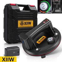 Akku Saugheber Elektrischer Glasheber Saugnapf,Mit 2X 2600mAh Akku & Manometer, bis 300KG, 8' Vakuum Starker Fliesenheber Plattenhebe, 20cm von XIIW