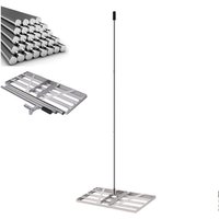 Xiiw - Rasen-Nivellierrechen 85x35cm Edelstahl Leveling Rake Flächenebner Gras Erde Kunstrasen Kompost Topdressing Golf von XIIW