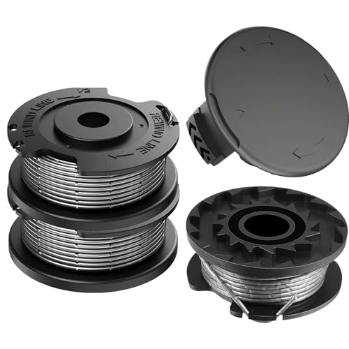 XIJIANG 3Pcs Rasentrimmer Fadenspule, Φ1,65 mm 4,9 m Trimmer-Ersatzspulenfaden + F016F04557 Spulenabdeckung, Autofeed-Nylonspulen für Bosch Art 23 SL Art 23-28 Art 2300 Art Easy 26 SL Rasentrimmer von XIJIANG