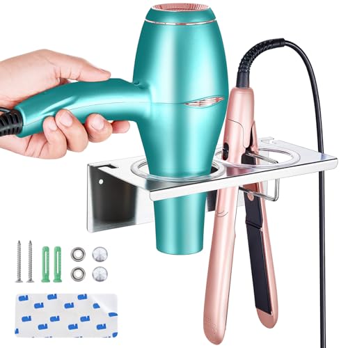 XILIMEN Föhn und Glätteisen Halterung, Föhnhalter Wand Ohne Bohren, Edelstahl Fönhalter, Föhn Halterung, Haartrocknerhalter Glätteisen Halterung Ohne Bohren Für Bad XILIMEN Föhn und Glätteisen Halterung, Föhnhalter Wand Ohne Bohren, Edelstahl Fönhalter, Föhn Halterung, Haartrocknerhalter Glätteisen Halterung Ohne Bohren Für Bad von XILIMEN
