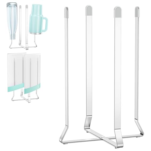 Abtropfgestell Flaschen, Flaschenhalter Küche, Faltbarer Flaschenständer zum Abtropfen, Edelstahl Babyflaschen Trockenständer,Flaschen Abtropfständer, für Plastiktüten, Flaschen Und Becher, Silber Abtropfgestell Flaschen, Flaschenhalter Küche, Faltbarer Flaschenständer zum Abtropfen, Edelstahl Babyflaschen Trockenständer,Flaschen Abtropfständer, für Plastiktüten, Flaschen Und Becher, Silber von XILIMOR
