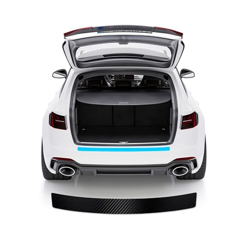 XILUOWUDI Ladekantenschutz Stoßstangenschutz Kohlefaser Aufkleber für Mercedes-Benz C-Klasse Limousine Typ W204 2007-2013 Auto Einstiegsleisten Schutzfolie AntiKratz, Black von XILUOWUDI