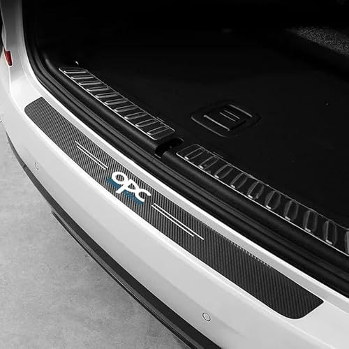 XILUOWUDI Ladekantenschutz Stoßstangenschutz Kohlefaser Aufkleber für Opel OPC Line Astra H G J K F Zafira A Corsa B C D Mokkav Insignia Auto Einstiegsleisten Schutzfolie AntiKratz, Black von XILUOWUDI
