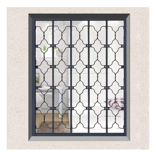 XILYZMO Aluminiumlegierung Einbruchschutz Fenster-Sicherheitsgitter Außenbereich Mit Diebstahlsicherung Faltbares Schutzgitter Push-Pull Unsichtbares Schiebepaneel(145x135cm) von XILYZMO