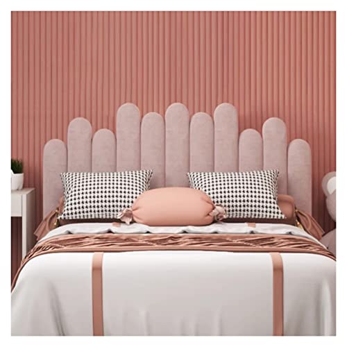 XILYZMO Bett Kopfteil Wandpolster, Schalldämpfend Spielzimmer Schutzplatte, Abziehen Und Kleben Kopfteil Gepolstert, 3D Selbstklebend Wand-Kissen, Einfacher (Farbe : Rosa, Größe : 180x80cm) von XILYZMO