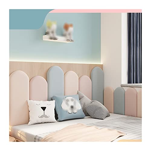 XILYZMO Soft Cushion, 3D Selbstklebende Anti-Kollision Wandpaneele, Kopfteil Schälen Und Kleben, Für Kinderzimmer Bett Kopfteile Sicherheit Von Verletzungen (Farbe : Rosa, Größe : 150x50x55cm) von XILYZMO