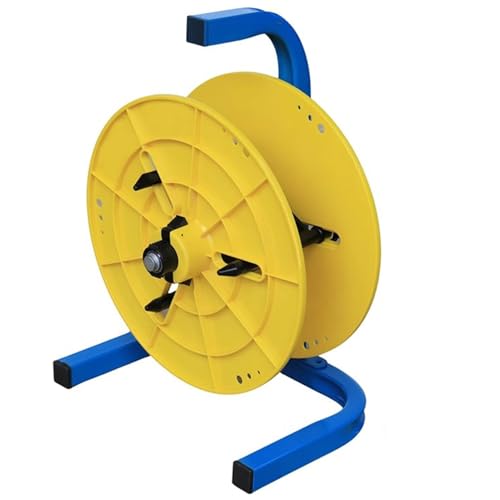 XILYZMO Spule Halterung Kabelhaspel, Gewerbe Industrie Stahl Drahtgestell, Mehrzweck Draht Abroller Verstellbares Innengetriebe Drahtspule Kabelkorb Für Elektro Industrie(Gelb,1 disc) von XILYZMO