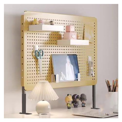 XILYZMO Tischtrennwand Schreibtisch, Gaming-Schreibtisch, Schreibtisch Mit Dual-Monitor- Ständer, Schreibtisch- Sichtschutz- Panel, Steh- Schreibtisch Modulares Zubehör (Farbe : A-Yellow, Größe : 80 von XILYZMO