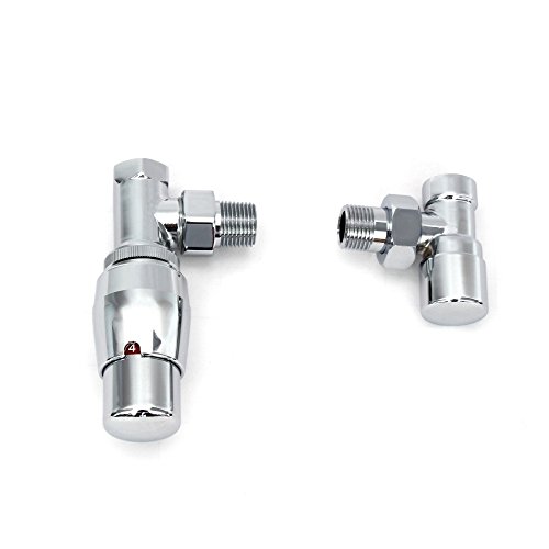 Anschlussgarnitur ROYAL Eckform Chrom, 15 mm Klemmset für Kupferrohre von XIMAX