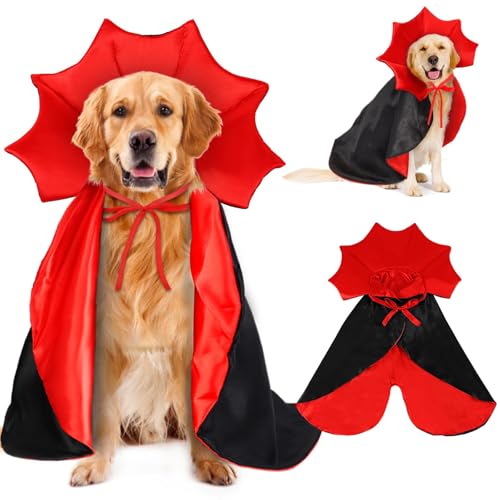 XIMISHOP Halloween-Hundekostüme, groß, lustig, Halloween-Hund, Teufel, Vampir-Umhang, verstellbar, großes Haustier, Vampir-Zauberer-Umhang für große Hunde, Cosplay, Partyzubehör, Zubehör XIMISHOP Halloween-Hundekostüme, groß, lustig, Halloween-Hund, Teufel, Vampir-Umhang, verstellbar, großes Haustier, Vampir-Zauberer-Umhang für große Hunde, Cosplay, Partyzubehör, Zubehör von XIMISHOP