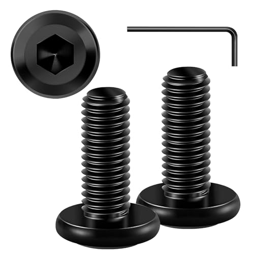 30 Stück M5 x 12 Schrauben, Flachkopfschrauben, Innensechskant Edelstahl A2 V2A Vollgewinde Schwarzes Oxid mit Hex Key (XM-LD-M5) von XIMKONTER