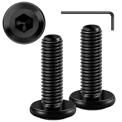 30 Stück M5 x 12 Schrauben, Flachkopfschrauben, Innensechskant Edelstahl A2 V2A Vollgewinde Schwarzes Oxid mit Hex Key (XM-LD-M6) von XIMKONTER